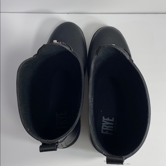 Frye Black Storm Zip Rain Bootie Waterproof Boots - Picture 13 of 16